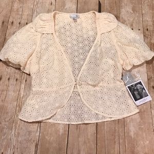 Jovovich hawk target eyelet cardigan sz M NWT